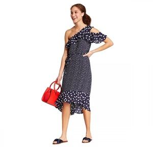 A New Day Polka Dot Navy and White Dress